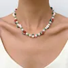 Choker Korean Fashion Lovely Fruit Pearl Beaded Necklace For Women Simple Y2K Eesthetic Nisch Design Clavicular Chain Unique Charm Gift