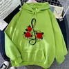 Women's Hoodies Sweatshirts Rose Misic Note Sweatshirts Youth Hoodie Casual Men Clothing Fashion Loose Hoodies Women Y2K Aesthetic Tracksuit 230803