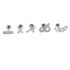 Labret Lip Piercing Jewelry G23 Ring Stud Golden Internally Threaded Crystal Zircon Ear Tragus Helix Body Cross Crown 16G Bar 230802