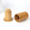 2st Toothpick Holders trä tandpetarehållare bärare hållbar snidande tandpetare hållare bordsartiklar för måltid hem r230802