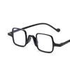 Solglasögon Square Rectangle Frame Läsglasögon Anti Blue Light Harts Sheet Bean Flower Black Presbyopic Eyewear 1.0-4.0