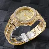 Relogio Masculino Luxury Miss Ice Out Diamond Watch Multifunction Day Date調整カレンダークォーツ時計