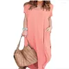 Casual Dresses Super Long Fat MM Loose Pocket Comfortable Dress