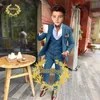 Suits Boys Suit Wedding Tuxedo 3 Piece Beige Jacket Pants Vest Kids Custom Blazer Set Slim Fit Outfit Fashion conjuntos de blazer 230802