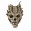 Party Maskers Cafele Skull Mask Scary Demon Skeleton Horror Full Head Latex Evil Mask Creepy Halloween Cosplay Party Kostuum Props L230803