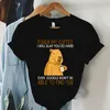 Kadın Tshirt Touch It Coffee Capybara seni çok sert tişörtlü tokatlayacak Harajuku tees grunge y2k üst Kore moda tshirt Camisetas Mujer 230802