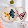 Kinesiska stilprodukter Butterfly DIY Broderi Flower Landscape Brodery Stitching Kit med Hoop Art Needwork Cross Stitch Embroidery Hoops R230803