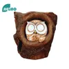 Decorative Objects Figurines Resin Statue Wall Mounted Flower Arrangement Solar Light Owl Abstract ForFigurines Interior Sculpture Room Home Decor 230802