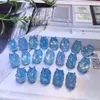 Charms 5st Natural Aquamarine Pendant Crystal Polishing Diy Exquisite Girl Smycken Healing Stone Gift 11mm
