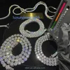 Fabrikpreis 2mm 3mm 4mm 5mm 6,5mm 925 Sterling Silber Lab Grown Pass Diamant Tester Halskette Vvs Moissanit Tenniskette
