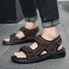 Sandals Sport Slide 39 for Shoes 2023 Wooden Slip Sandal Gladiator Sneaker Leather on Sports Massage Sandles Summer Mens Male