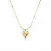 Naszyjniki wisiorek słodkie serce dla kobiet złoto Plane delikatne proste brzoskwiniowe urok naszyjnik mody prezent biżuterii