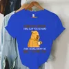 Kadın Tshirt Touch It Coffee Capybara seni çok sert tişörtlü tokatlayacak Harajuku tees grunge y2k üst Kore moda tshirt Camisetas Mujer 230802