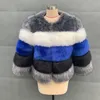 Women's Fur ZXRYXGS 2023 Selling Spell Color Splicing Premium Imitation Coat Women Autumn Winter Jackets Elegant Fashion