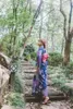 Etnik Giyim Japon Kimono Yukata Kadın Hydrengea Polyester Kırılma Kumaş 150 cm uzunluk