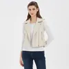 Vrouwen Leer 2023 Lente Herfst Vrouwen Mode Zwart Faux Vest Jassen Lady Bomber Motorcycle Cool Bovenkleding Rits Jas