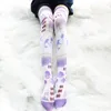 Women Socks Japanese Sexy Cute Women's Stockings Gothic Lolita Girls Anime Long Over Knee Thigh High Harajuku Print Tights