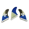 Kayak Accessories Sell Double Tabs 2 Fin Three color stitching surfboard fins Honeycomb fiberglass surf fins Tri-fin set size M/L Good Quality 230802