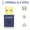 무선 BT 헤드폰, 오디오 키보드, 150Mbps 무선 Wi -Fi 어댑터 2.4GHz 용 EDUP USB BT 어댑터가있는 노트북 모바일 용.