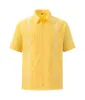 Herren-Freizeithemden, Sommer-Stickerei, kurzärmelig, Revers, männliches Hemd, kubanisches Guayabera-T-Shirt für Männer, große Größe, Safari-Kleidung, Strickjacke