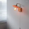 Lampa ścienna szkło antyczne drewniane koło pasowe LED Montowanie Lekkie Wodoodporne oświetlenie do łazienki