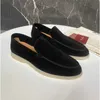 Loro Piano Shoe de qualité supérieure Classic Loro New Piana Leather Lefu Chaussures masculine Suede Lazy Chaussures Flat Casual Shoes High Quality