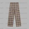 Dames Casual Broek Mode Geruite Broek Designer Broek Klassieke Plaids Losse Wijde Pijpen Broek Verfijnd Comfort Plus Size Dameskleding