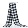 Scarves Classic Black White Plaid Men Scarf Winter Warm Cashmere Long Male Shawl Bufandas Casual Men's Tassel Pashmina Wrap