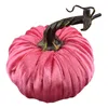 Decorative Flowers Halloween Pumpkin Ornament Pillow Decor Handmade Velvet Pumpkins Soft Stuffed With Exquisite Artificial Foam Cute