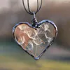 Chains Love Shape Dandelion Wish Necklace Fashion Flower Mental Heart Pendant Chain Girl