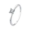 Cluster Ringen Princess Cut Moissanite Voor Vrouwen Briljante Sterling Zilveren Solitaire Ring 1 Vergulde D Set Maat 5 Leuke 8