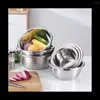 Baking Moulds Stainless Steel Microporous Colander With Mixing Bowl Large Rice Washing Food Strainer Set For