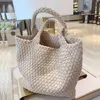 Abottegas Tote Bag Vneta Jodie Mini Teen Intrecciato Designer Mode Geweven Broodje Moeder Tas Grote Capaciteit Damestas Strandtas Water Emmer Tas