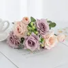 Fleurs décoratives 5 Têtes Angulaire Rose Artificielle Pour La Maison Fenêtre Bonsaï Guirlande De Noël Décor De Mariage En Plein Air Jardin Arche Accessoire