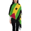 Scarves Sao Tome Flag Women's Pashmina Shawl Wraps Fringe Scarf Long Large