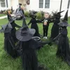 Партийные маски 170 см на Хэллоуин Лайтч -ведьмы призрачные украшения ужасов реквизит жуткий скелет для 230802