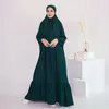 Ubrania etniczne Jilbabs for Women Islamic One Piece modlitewne DUBAI TUBAI TURKISH MODEST COUNTIST MUSYMA ABAYA Casual Ramadan Eid Hiżab szat