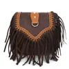 Western Style Tassel Crossbody Bag Women's bag Fashion Retro Shoulder Bag Frosted Bag