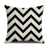 Geometric Cushion Cover Black and White Polyester Throw Pillow Case Striped Dotted Triangular Art Cushion Cover Home Decor 45*45cm