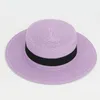 Berets Round Top Hat Flat Straw Summer Travel Sun Shade Beach Large Brimmed Bowler Caps For Men