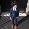 Garnitury Baby Boys Wedding Party Costume Blazer Vest Pants Formalne garnitury Dzieci Chrzty Sukienka dla dzieci nastoletnie ceremonia Zestaw 230802