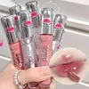 Lipgloss, Spiegelperle, wasserfest, langlebig, feuchtigkeitsspendend, Glitzerglasur, Schimmer, aufpolsternder flüssiger Lippenstift, Make-up-Kosmetik