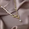 Pendentif Colliers VSnow Vintage Baroque Déclaration Collier De Perles Naturelles Pour Les Femmes Créatif Asymétrique Irrégulier Cercle Bijoux