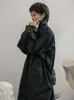 Damen Trenchcoats Owen Seak Damen Baumwolle Parker High Street Style Kleidung Winter Staub Windjacke Schwarz