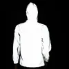 Mäns jackor Noctilucent Streetwear Men Full Reflective Windbreaker Waterproof Jacket Male High Street Hip Hop Wear Loose Hooded 230802