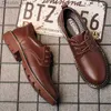 Bottes Nouveau Automne Hommes Bottes En Cuir Véritable Peau De Vache Hommes Cheville Bottes De Travail Courtes Hommes Zapatos Hombre Casual Chaussures Plates A58-13 Z230803