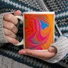 Tassen Liquid Tie Dye Handyhülle Weiße Tasse Kaffeetasse Milchteetassen Geschenk für Freunde Coole Sommerfarben Muster 12