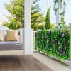Fleurs décoratives extensible Ivy Hedge Clôture Panneaux Vert Faux Plantes Feuille Écran De Confidentialité Pour La Maison Cour Extérieur Jardin Décoration