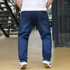 Jeans pour hommes grande taille 32-48 Stretch lâche Denim engrais Extra Large résistant à l'usure pantalon droit quatre saisons