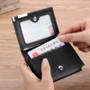 Card Holders Quality Fashion Black Genuine Leather Business Wallets Mens ID Women Male Organizer VIP Name Tag Cases